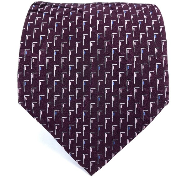 BRIONI Silk Tie Hand Made In Italy Dark Purple Blue Pink Italian Men Necktie 60" - Picture 2 of 12